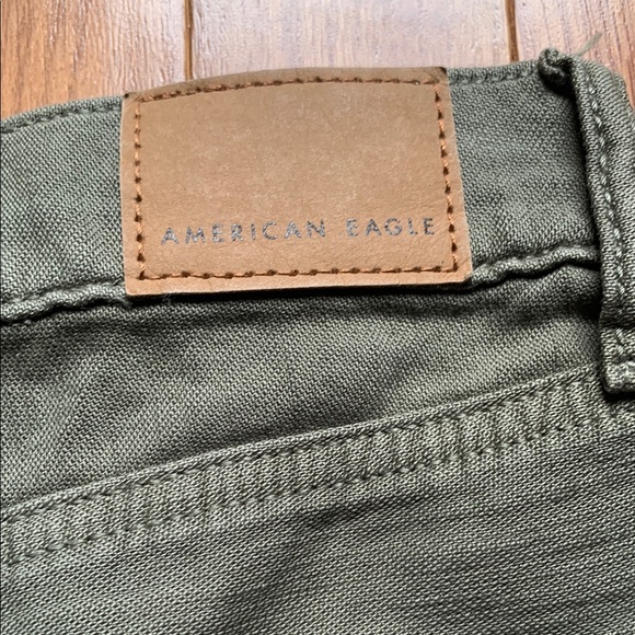 American Eagle, Olive Green Distressed Women Shorts - Picture 7 of 15